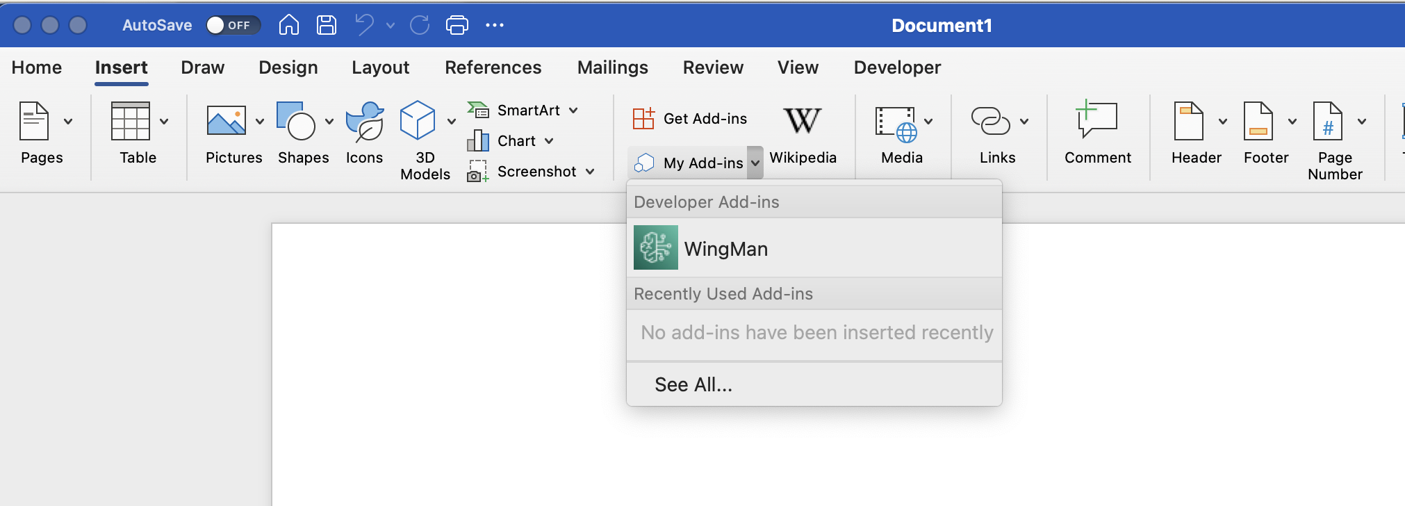 Insert Ribbon on Word